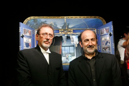Tignanelli y Scardino son el Narrador y su asitente durante "Galileo, sobre la mesa"